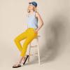 imageAmazon Essentials Womens MidRise SlimFit Stretchy Cropped Tapered Leg Khaki Dress Pants Available in Plus SizeDark Yellow