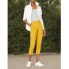 imageAmazon Essentials Womens MidRise SlimFit Stretchy Cropped Tapered Leg Khaki Dress Pants Available in Plus SizeDark Yellow