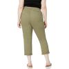 imageAmazon Essentials Womens MidRise SlimFit Stretchy Cropped Tapered Leg Khaki Dress Pants Available in Plus SizeWashed Olive