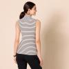 imageAmazon Essentials Womens MockNeck SlimFit RibKnit Sleeveless Top Pack of 2BlackFrench Stripe