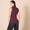 imageAmazon Essentials Womens MockNeck SlimFit RibKnit Sleeveless Top Pack of 2BlushBurgundy