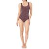 imageAmazon Essentials Womens OnePiece Coverage Swimsuit Available in Plus SizeBrick Red Leopard