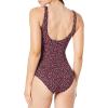 imageAmazon Essentials Womens OnePiece Coverage Swimsuit Available in Plus SizeBrick Red Leopard
