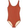 imageAmazon Essentials Womens OnePiece Coverage Swimsuit Available in Plus SizeBrown
