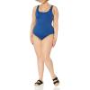 imageAmazon Essentials Womens OnePiece Coverage Swimsuit Available in Plus SizeDeep Blue