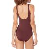 imageAmazon Essentials Womens OnePiece Coverage Swimsuit Available in Plus SizeDeep Brown