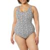 imageAmazon Essentials Womens OnePiece Coverage Swimsuit Available in Plus SizeDitsy Floral