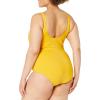 imageAmazon Essentials Womens OnePiece Coverage Swimsuit Available in Plus SizeGolden Yellow