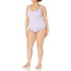 imageAmazon Essentials Womens OnePiece Coverage Swimsuit Available in Plus SizeLavender