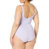 imageAmazon Essentials Womens OnePiece Coverage Swimsuit Available in Plus SizeLavender