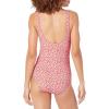 imageAmazon Essentials Womens OnePiece Coverage Swimsuit Available in Plus SizePale Peach Micro Floral