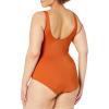 imageAmazon Essentials Womens OnePiece Coverage Swimsuit Available in Plus SizeTerracotta