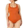imageAmazon Essentials Womens OnePiece Coverage Swimsuit Available in Plus SizeTerracotta