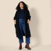 imageAmazon Essentials Womens OversizedFit Cotton Blend Heavyweight Texture Stitch Long Cardigan SweaterBlack