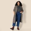 imageAmazon Essentials Womens OversizedFit Cotton Blend Heavyweight Texture Stitch Long Cardigan SweaterBrown Heather