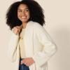 imageAmazon Essentials Womens OversizedFit Cotton Blend Heavyweight Texture Stitch Long Cardigan SweaterEggshell White