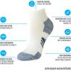 imageAmazon Essentials Womens Performance Cotton Cushioned Athletic Ankle Socks 6 PairsBlackMulti