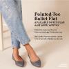 imageAmazon Essentials Womens PointedToe Ballet FlatBlack Microsuede