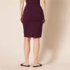 imageAmazon Essentials Womens Ponte PullOn Above The Knee Fitted Pencil SkirtBurgundy