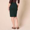 imageAmazon Essentials Womens Ponte PullOn Above The Knee Fitted Pencil SkirtDark Green