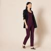 imageAmazon Essentials Womens Ponte PullOn Mid Rise Ankle Length PantsBurgundy