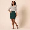 imageAmazon Essentials Womens Ponte PullOn Mini Length ALine SkirtDark Green