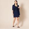 imageAmazon Essentials Womens Ponte PullOn Mini Length ALine SkirtNavy