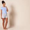 imageAmazon Essentials Womens Poplin Short and Sleep Tee SetBlue Floral