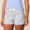 imageAmazon Essentials Womens Poplin Short and Sleep Tee SetBlue Floral