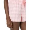 imageAmazon Essentials Womens Poplin Short and Sleep Tee SetCoral Pink Gingham