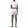 imageAmazon Essentials Womens Poplin Short and Sleep Tee SetLight Pink Cherry Print
