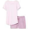 imageAmazon Essentials Womens Poplin Short and Sleep Tee SetLight Pink Cherry Print