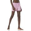 imageAmazon Essentials Womens Poplin Short and Sleep Tee SetLight Pink Cherry Print