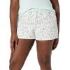 imageAmazon Essentials Womens Poplin Short and Sleep Tee SetMint Green White Cactus