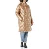 imageAmazon Essentials Womens Puffer Jacket Heavyweight Diamond Quilted Knee Length Winter CoatMetallic Taupe