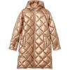 imageAmazon Essentials Womens Puffer Jacket Heavyweight Diamond Quilted Knee Length Winter CoatMetallic Taupe