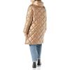 imageAmazon Essentials Womens Puffer Jacket Heavyweight Diamond Quilted Knee Length Winter CoatMetallic Taupe