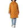 imageAmazon Essentials Womens Puffer Jacket Heavyweight Diamond Quilted Knee Length Winter CoatTan