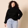 imageAmazon Essentials Womens PullOver Cotton Sweaters FunnelNeck Available in Plus SizeBlack