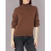 imageAmazon Essentials Womens PullOver Cotton Sweaters FunnelNeck Available in Plus SizeDeep Brown