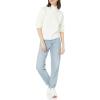 imageAmazon Essentials Womens PullOver Cotton Sweaters FunnelNeck Available in Plus SizeEggshell White