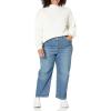 imageAmazon Essentials Womens PullOver Cotton Sweaters FunnelNeck Available in Plus SizeEggshell White