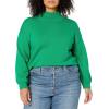 imageAmazon Essentials Womens PullOver Cotton Sweaters FunnelNeck Available in Plus SizeGreen