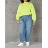 imageAmazon Essentials Womens PullOver Cotton Sweaters FunnelNeck Available in Plus SizeLime Green