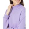 imageAmazon Essentials Womens PullOver Cotton Sweaters FunnelNeck Available in Plus SizePurple
