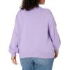 imageAmazon Essentials Womens PullOver Cotton Sweaters FunnelNeck Available in Plus SizePurple