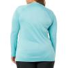 imageAmazon Essentials Womens Rash Guard Long SleeveAqua Blue