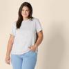 imageAmazon Essentials Womens Regular Fit 100 Cotton Crewneck Short Sleeve TShirt MultipacksLight Grey Heather