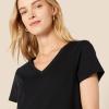 imageAmazon Essentials Womens Regular Fit 100 Cotton VNeck Short Sleeve TShirt MultipacksBlack