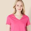 imageAmazon Essentials Womens Regular Fit 100 Cotton VNeck Short Sleeve TShirt MultipacksHot Pink